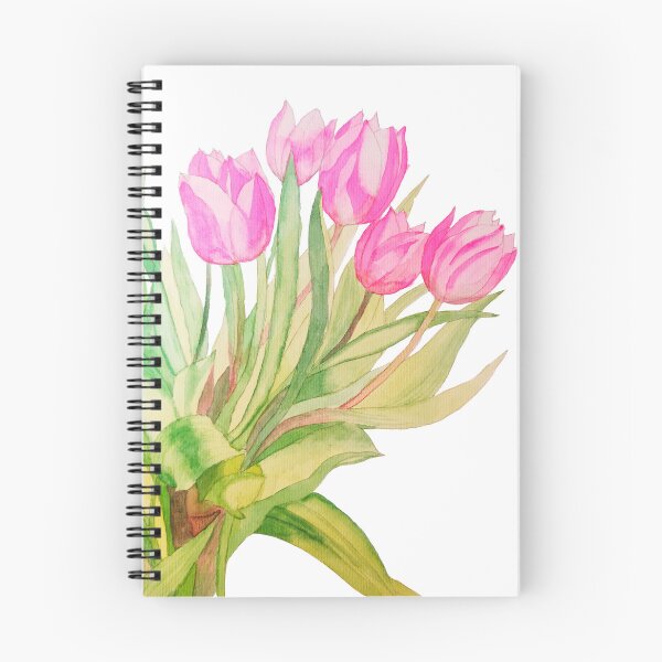 Item preview, Pink tulips watercolour painting  designed and sold by esvb.