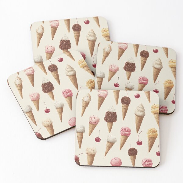 Item preview, Sweet Ice Cream Cone Pattern Summer Dessert designed and sold by NicolasGlowArt.