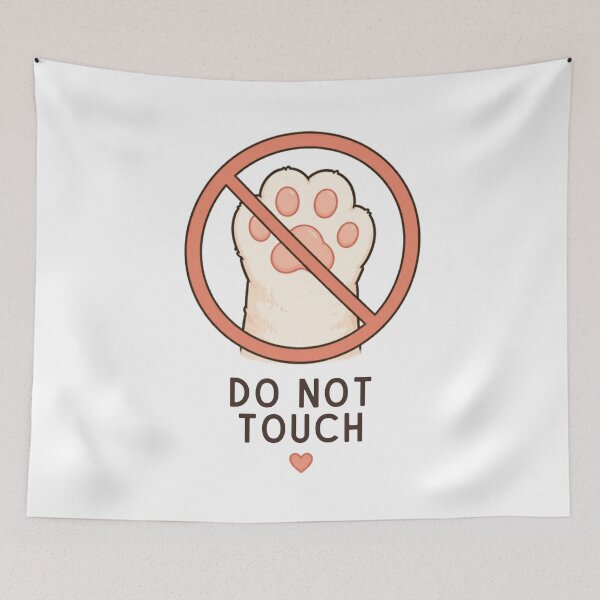 Item preview, Do Not Touch Cat Paw | Cute Kawaii Aesthetic | Funny Boundaries Design designed and sold by The Mood Index.