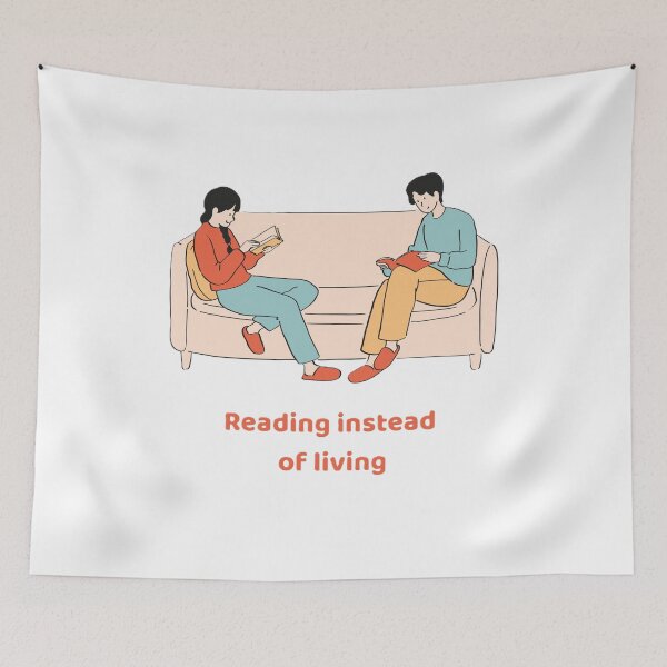 Item preview, Reading instead of living designed and sold by creativityisfun.