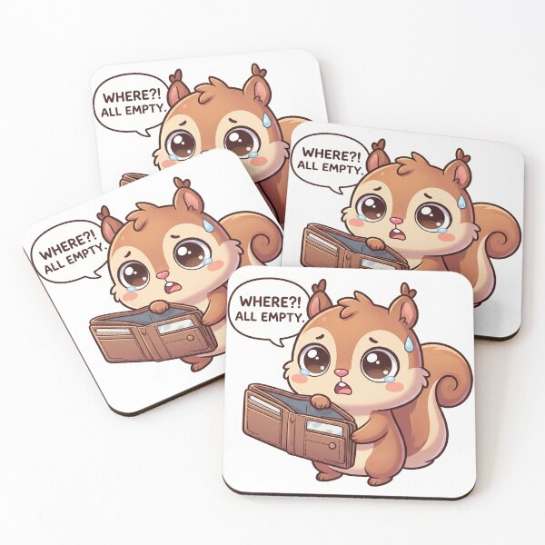 Item preview, See No Money Funny Squirel Design– Broke Meme Cute Kawaii Design designed and sold by ColorFlick.