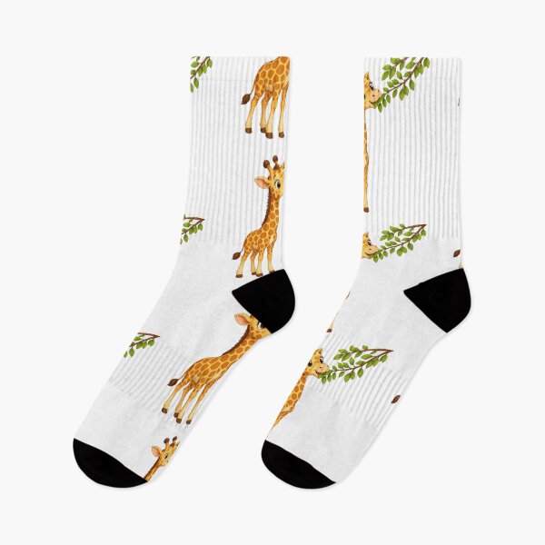 Item preview, Sweet Baby Giraffe Nibbling Leaves designed and sold by ToonyTeez.