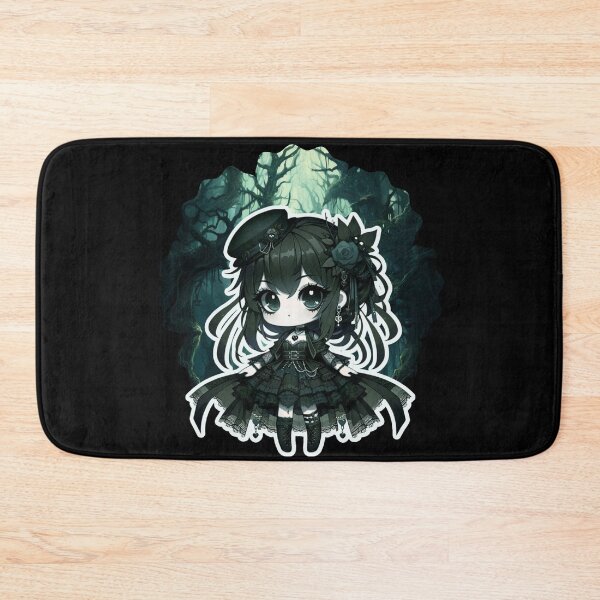 Item preview, Gothic Chibi Girl in Enchanted Forest – Dark Kawaii Lolita designed and sold by Szpaku desart .