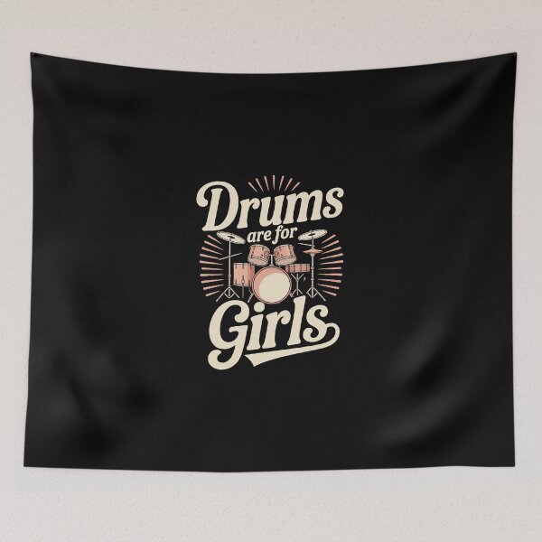 Item preview, Drums are for Girls designed and sold by jkrphoto.