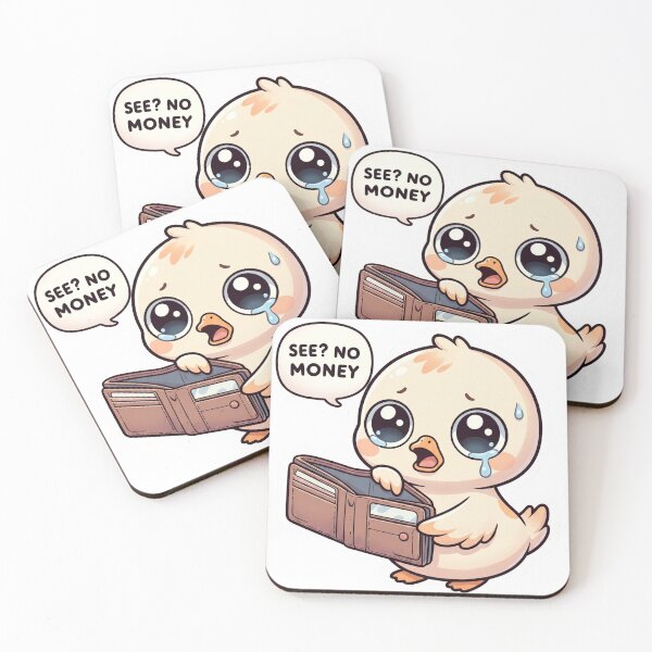Item preview, See No Money Funny Duck Design– Broke Meme Cute Kawaii Design designed and sold by ColorFlick.