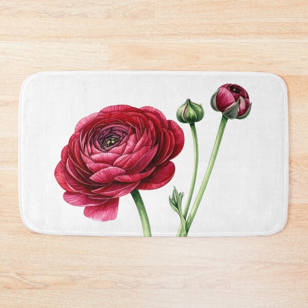 Item preview, Red Ranunculus Watercolor Floral Illustration designed and sold by Rutvain.