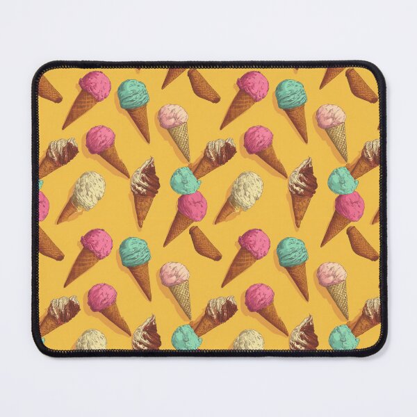 Item preview, Retro Ice Cream Cones Sweet Summer Dessert Pattern designed and sold by NicolasGlowArt.