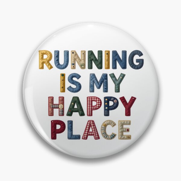 Item preview, RUNNING IS MY HAPPY PLACE - IN FAUX LETTERING designed and sold by AlexOBrienArt.