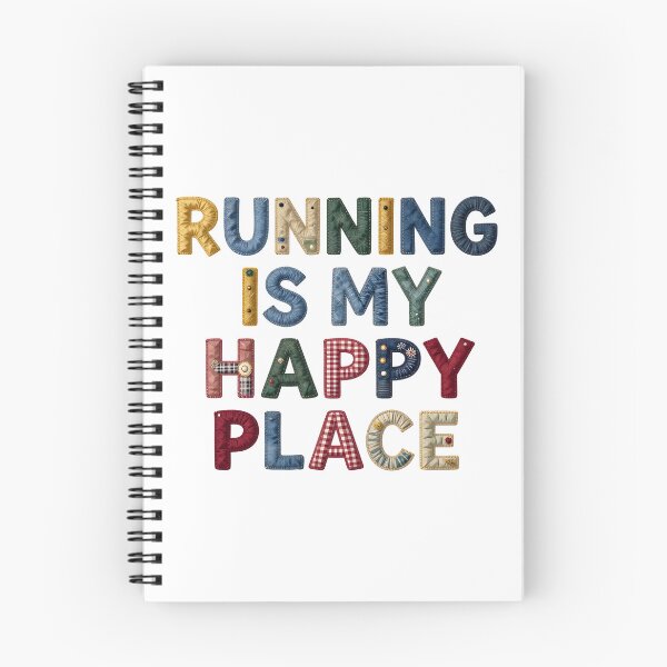 Item preview, RUNNING IS MY HAPPY PLACE - IN FAUX LETTERING designed and sold by AlexOBrienArt.