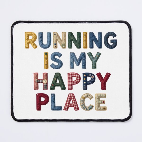 Item preview, RUNNING IS MY HAPPY PLACE - IN FAUX LETTERING designed and sold by AlexOBrienArt.