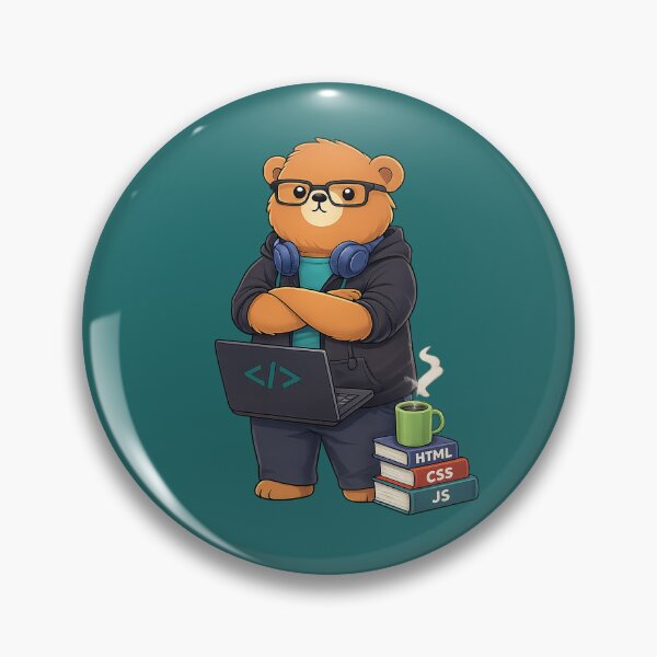 Item preview, PROGRAMMER BEAR - STICKER designed and sold by CROFTARTS.