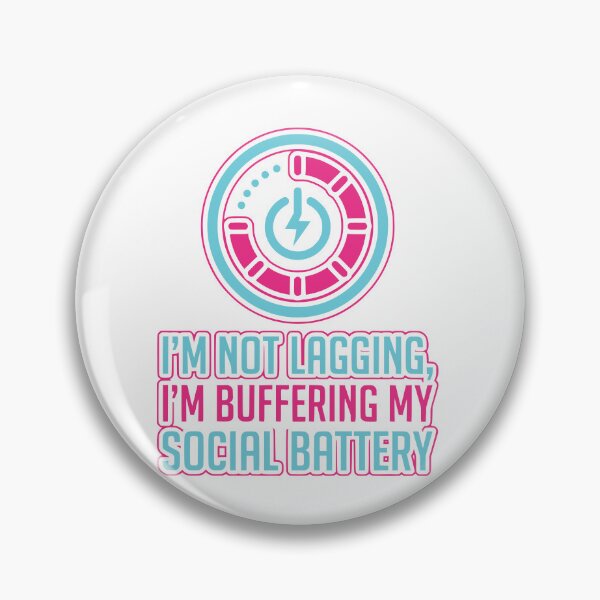 Item preview, Introvert Social Battery Buffering Tech Humor designed and sold by Ixnor.