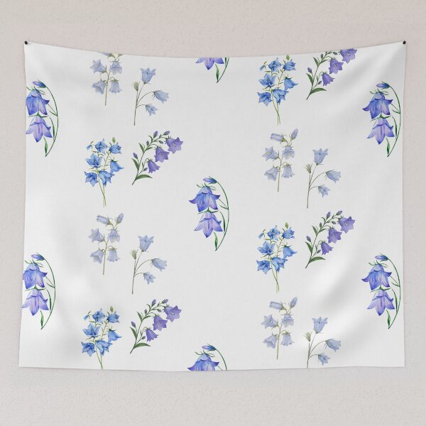 Item preview, Watercolor Bellflowers  designed and sold by silviaol.