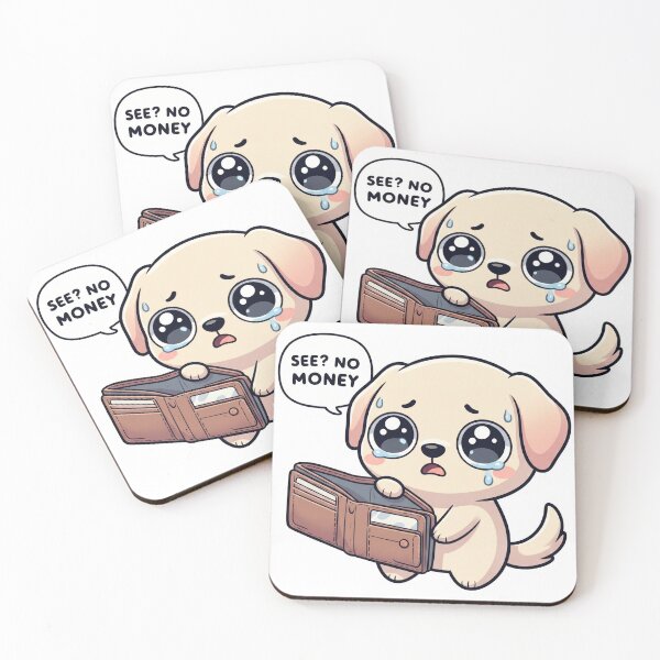 Item preview, See No Money Funny Dog Design– Broke Meme Cute Kawaii Design designed and sold by ColorFlick.