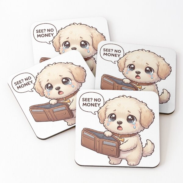 Item preview, See No Money Funny Dog Design– Broke Meme Cute Kawaii Design designed and sold by ColorFlick.