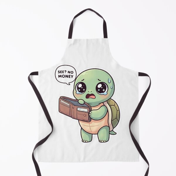 Item preview, See No Money Funny Turtle Design– Broke Meme Cute Kawaii Design designed and sold by ColorFlick.