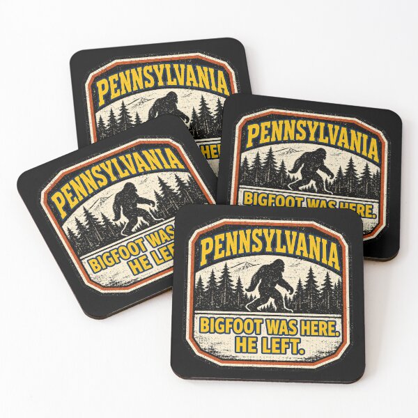 Item preview, Pennsylvania Bigfoot Was Here He Left Cryptid Warning Sign designed and sold by Sonic Nova Studios.