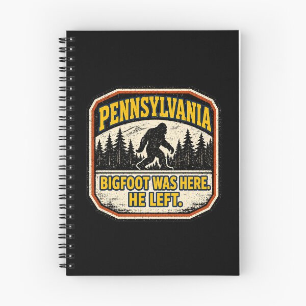 Item preview, Pennsylvania Bigfoot Was Here He Left Cryptid Warning Sign designed and sold by Sonic Nova Studios.