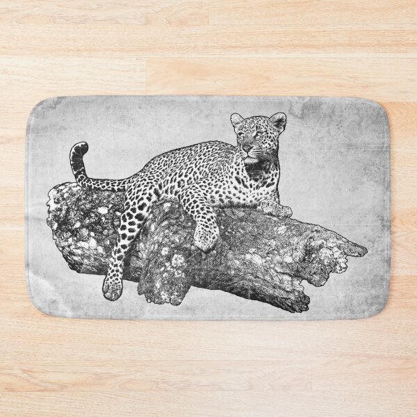Item preview, African Leopard: Etched Big Cat Illustration Nature Wildlife designed and sold by Ghoul Enterprises.