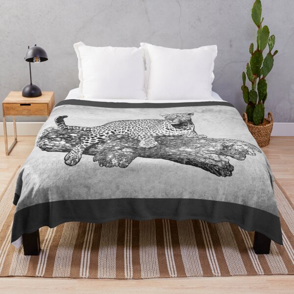 Item preview, African Leopard: Etched Big Cat Illustration Nature Wildlife designed and sold by Ghoul Enterprises.
