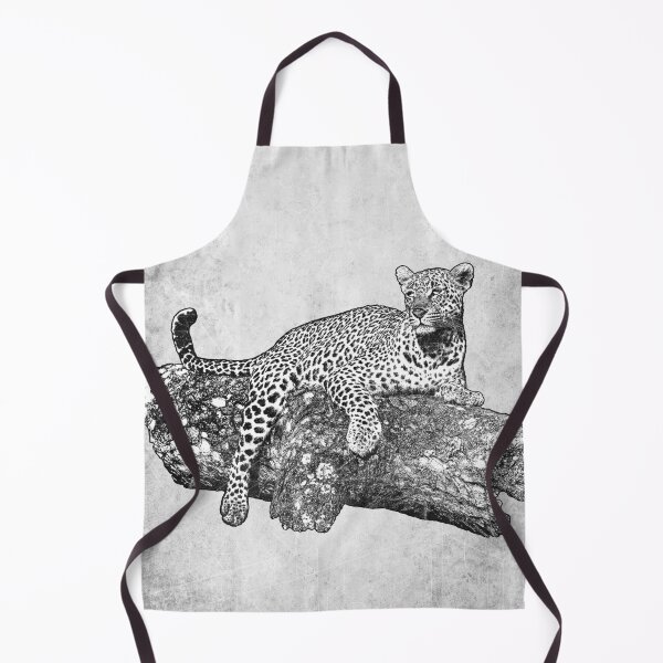 Item preview, African Leopard: Etched Big Cat Illustration Nature Wildlife designed and sold by Ghoul Enterprises.