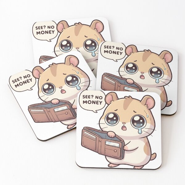 Item preview, See No Money Funny Hamster Design– Broke Meme Cute Kawaii Design designed and sold by ColorFlick.