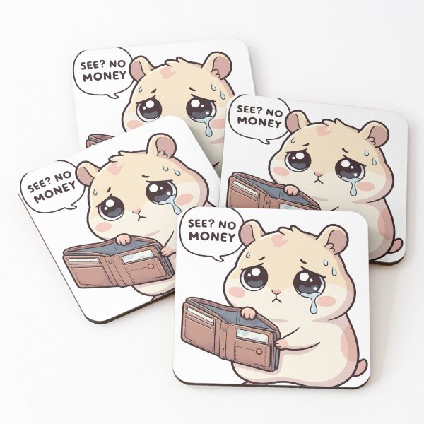 Item preview, See No Money Funny Hamster Design– Broke Meme Cute Kawaii Design designed and sold by ColorFlick.