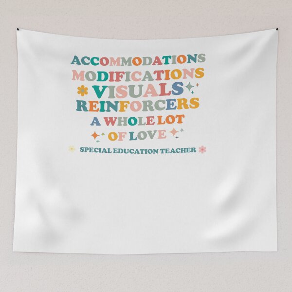 Item preview, Accommodations & Modifications & Visuals & Reinforcers & a Whole Lot of Love Special Education Teacher - To all beautiful special education SPED Teacher beautiful Groovy design  designed and sold by Artsy Apparels.
