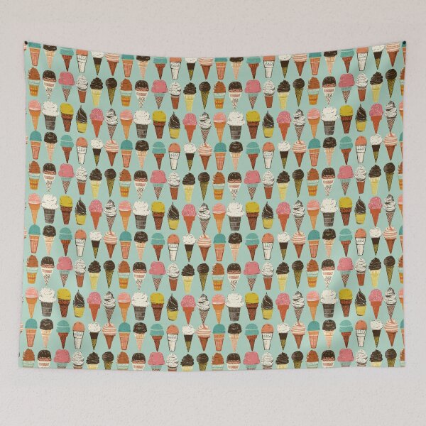Item preview, Vintage Ice Cream Cone Pattern Sweet Summer Treat designed and sold by NicolasGlowArt.
