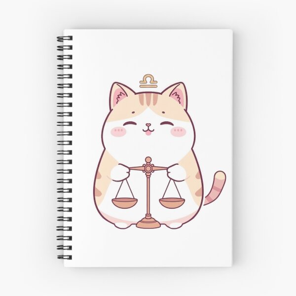 Item preview, Libra Cat Sticker – Cute Zodiac Cat Balance Aesthetic Kawaii designed and sold by GozdeSoftChaos.