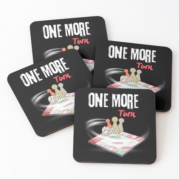 Item preview, One More Turn Board Game Design | Vintage Tabletop Gaming Art | Dice & Meeples Illustration designed and sold by Aquarius-club.