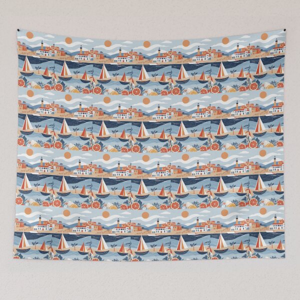 Item preview, Sail Away Summer illustration designed and sold by FilMate.