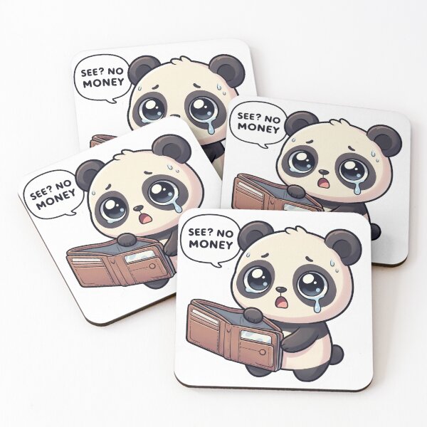 Item preview, See No Money Funny Panda Design– Broke Meme Cute Kawaii Design designed and sold by ColorFlick.