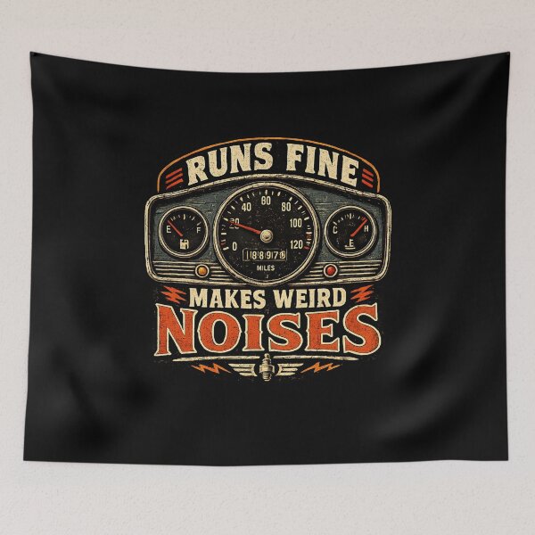 Item preview, Runs Fine Makes Weird Noises Shirt – Funny Mechanic Car Humor Tee designed and sold by NAJURE.
