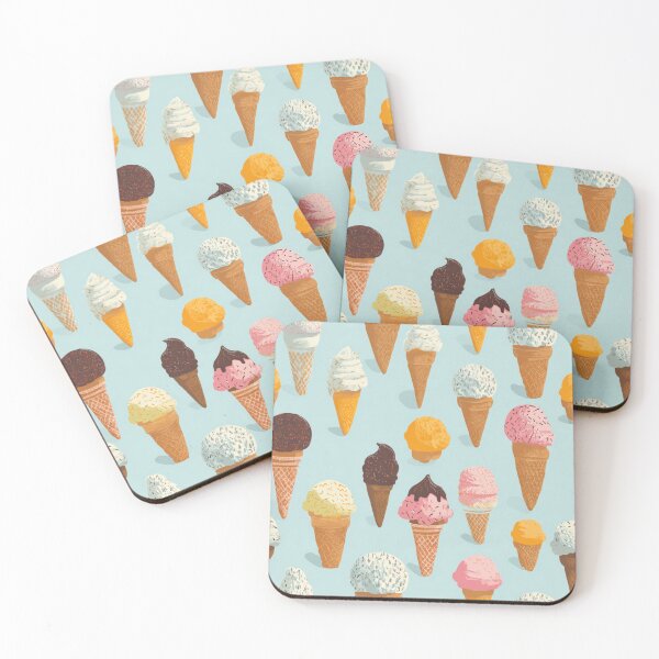 Item preview, Sweet Ice Cream Cone Pattern Summer Dessert designed and sold by NicolasGlowArt.