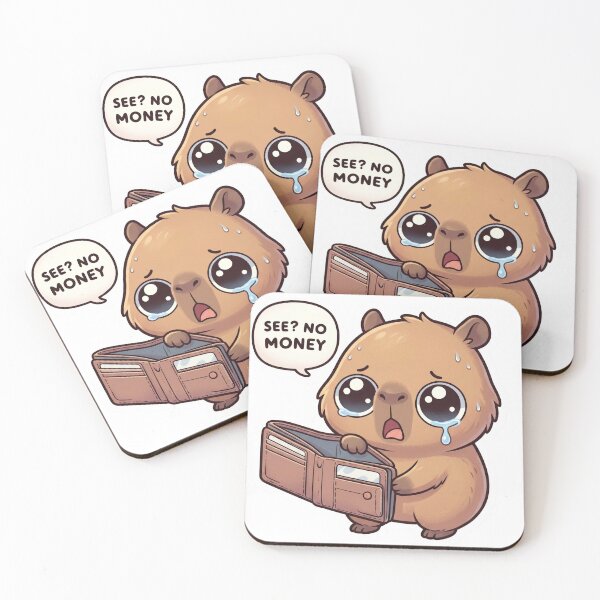 Item preview, See No Money Funny Capybara Design– Broke Meme Cute Kawaii Design designed and sold by ColorFlick.