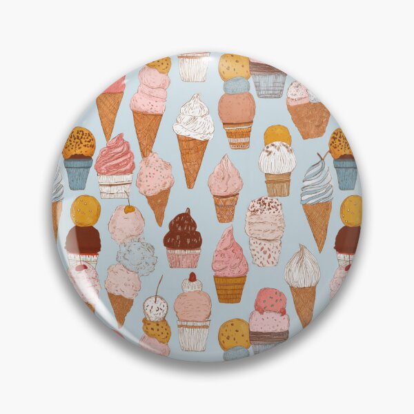 Item preview, Vintage Ice Cream Cones Dessert Pattern designed and sold by NicolasGlowArt.