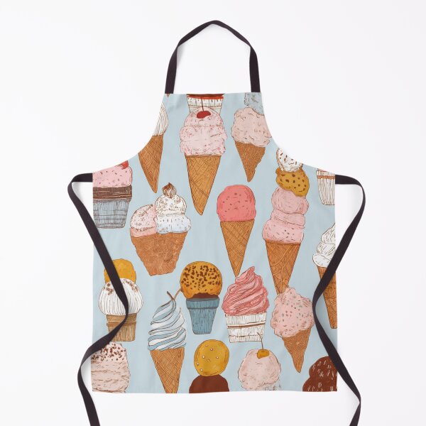 Item preview, Vintage Ice Cream Cones Dessert Pattern designed and sold by NicolasGlowArt.