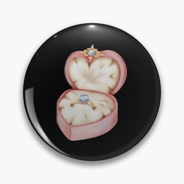 Item preview, Engagement Ring in Heart Shaped Velvet Box designed and sold by ArtTinulyaOk.