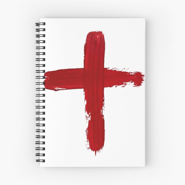 Item preview, Red Painted Cross - Artistic Brush Stroke Christian Cross - Grunge Faith Symbol designed and sold by Wild-way Art.