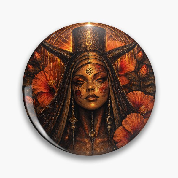 Item preview, Occult Witch Queen - Gothic Celestial Portrait Art designed and sold by TheHorsemanRidesAgain.