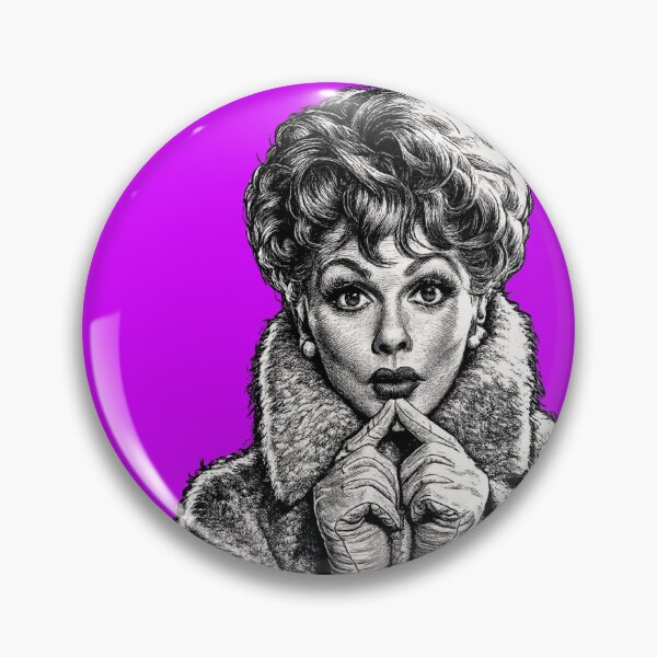 Item preview, I Love Lucy Comedy Icon Black & White Illustration designed and sold by Analog Aura .