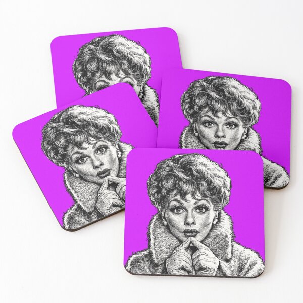 Item preview, I Love Lucy Comedy Icon Black & White Illustration designed and sold by Analog Aura .