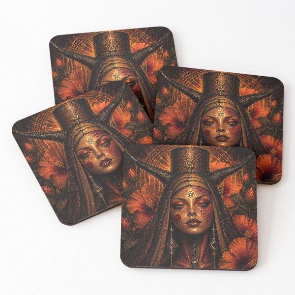Item preview, Occult Witch Queen - Gothic Celestial Portrait Art designed and sold by TheHorsemanRidesAgain.