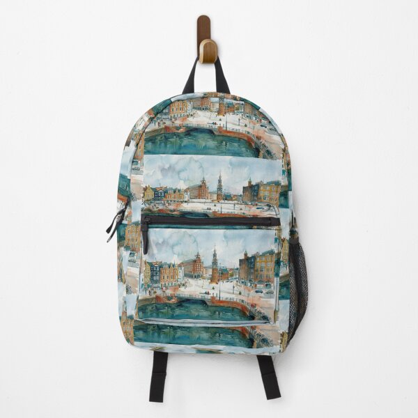 Item preview, Amsterdam Aerial Canal Houses Watercolor designed and sold by caracatita75.