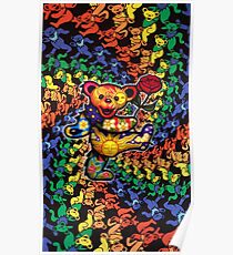 3d grateful dead dancing bears Poster