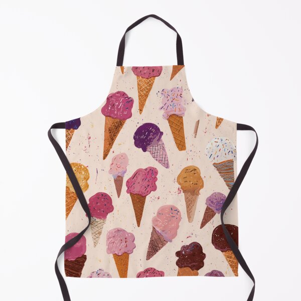 Item preview, Whimsical Colorful Ice Cream Cone Pattern designed and sold by NicolasGlowArt.