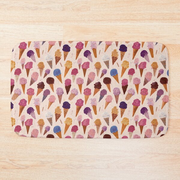 Item preview, Whimsical Colorful Ice Cream Cone Pattern designed and sold by NicolasGlowArt.