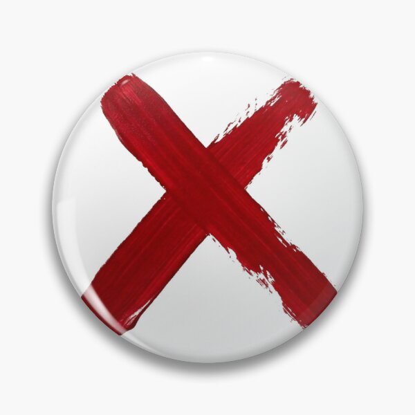Item preview, Grunge Red X - Painted Red Cross Brush Stroke - Punk Rockstar Symbol designed and sold by Wild-way Art.