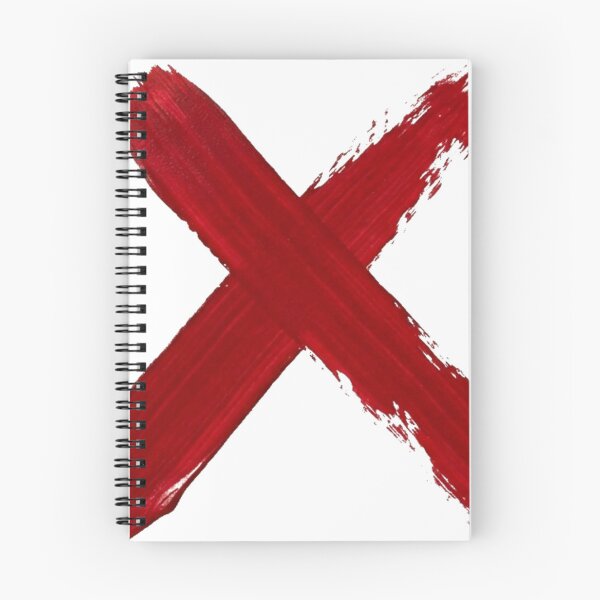 Item preview, Grunge Red X - Painted Red Cross Brush Stroke - Punk Rockstar Symbol designed and sold by Wild-way Art.